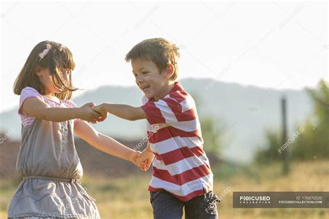 Boy and Girl Playing Together